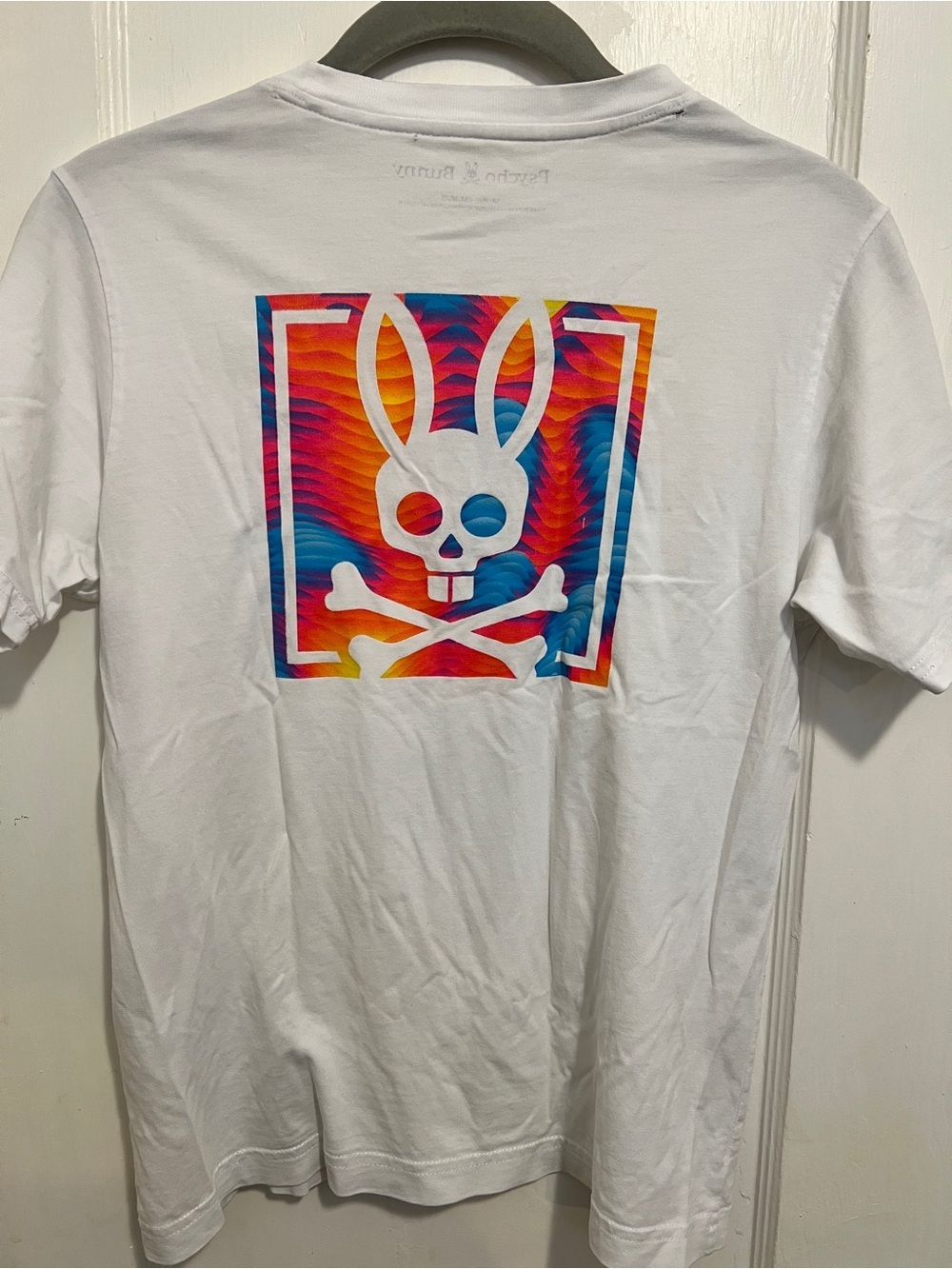 PSYCHO BUNNY Montgomery Boys Signature T Shirt Tiered Tie Dye Bunny - Picture 1 of 7